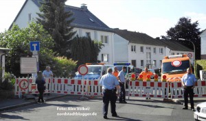 Die Glückaufsegenstraße ist geschlossen. Nur Anlieger werden durchgelassen.