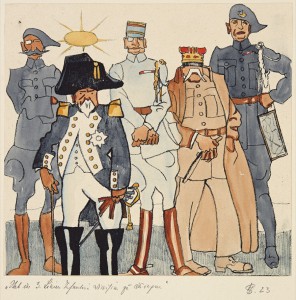 Karikatur auf die Ruhrbesetzung, 1923/24, Heinrich Schaub, Museum für Kunst und Kulturgeschichte der Stadt Dortmund, Reproduktionsfoto: Jürgen Spiler