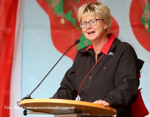 Gedenkstunde zum Antikriegstag im Innenhof der Steinwache. Jutta Reiter, Vorsitzende des DGB Dortmund, Hellweg