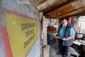 Der Künstler und Autor Peter Strege hat das Emscher-Pumpwerk in Huckarde übernommen. Foto: Alex Völkel