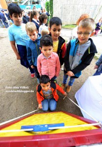 Im Rahmen der Aktion „Willkommen bei Freunden: Aktion Zusammenspiel - Bündnisse für junge Flüchtlinge“ fand ein Kinderfest statt.