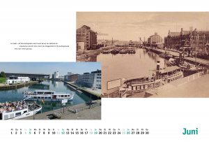Das Kalender-Blatt Juni gibt einen Einblick in den Stadthafen.