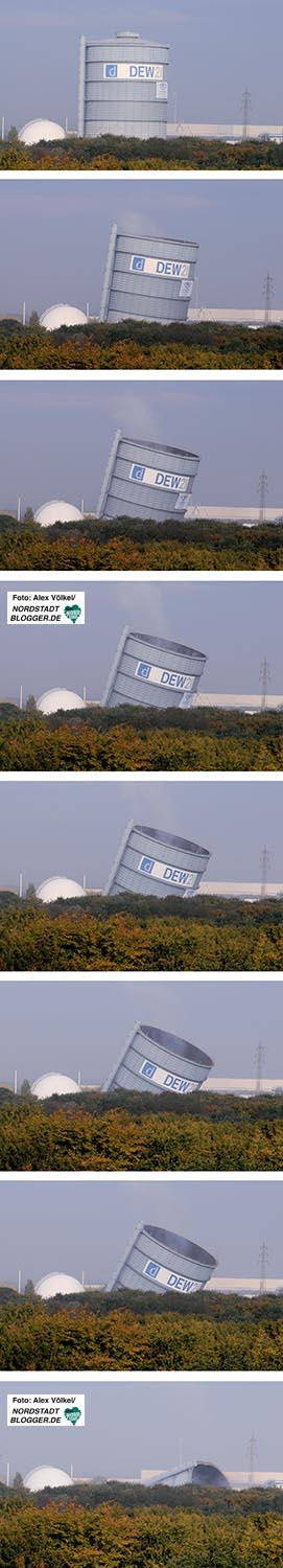 Der Gasometer in Dortmund-Lindenhorst ist planmäßig gesprengt worden.