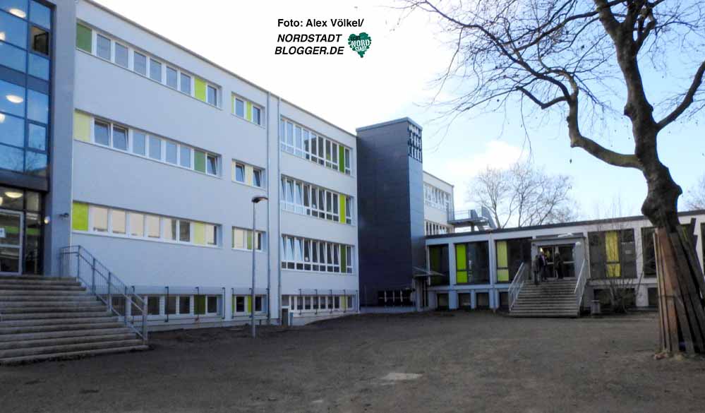 Die Bauarbeiten an der Anne-Frank-Gesamtschule gehen gut voran.