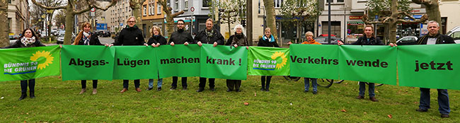 Die Fraktion Bündnis90/Die Grünen im Rathaus fordern am Borsigplatz die Verkehrswende