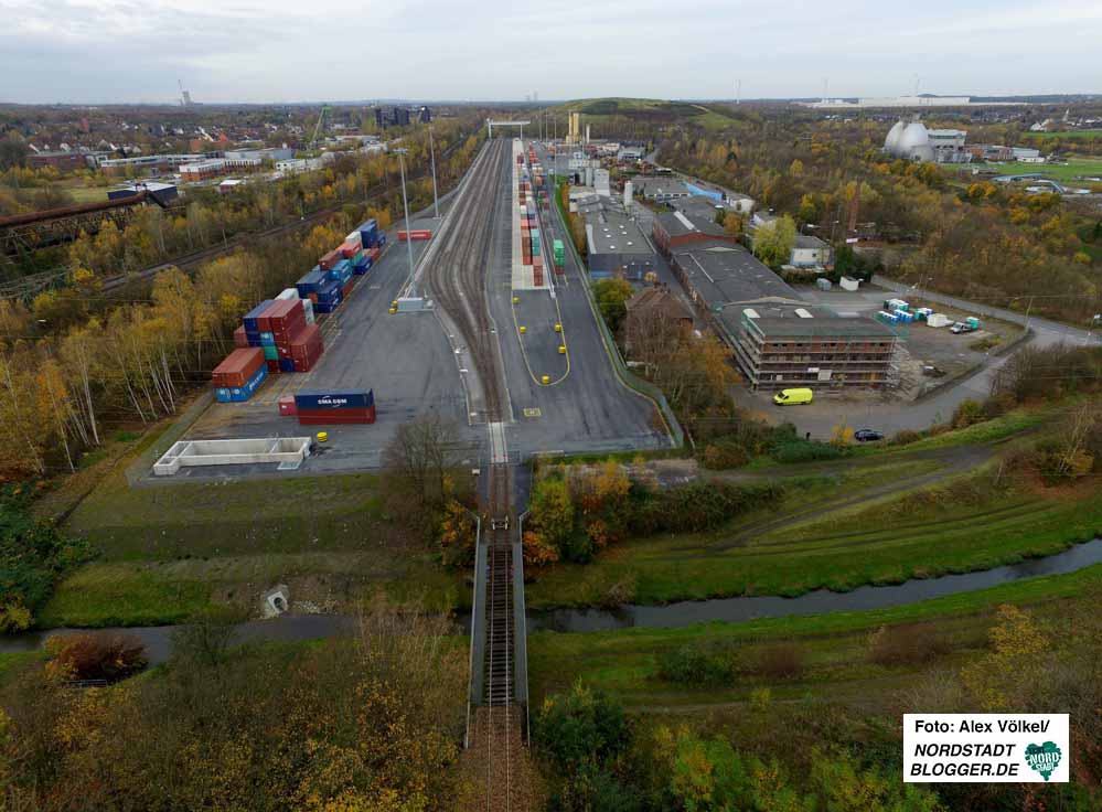 Der neue Hafenbahnhof ist fast fertig. Rund 100.000 Ladeeinheiten sollen hier im ersten Bauabschnitt pro Jahr umgeschlagen werden.