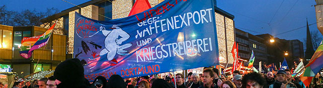 "Eure Kriege führen wir nicht – Kein Bundeswehreinsatz in Syrien!“, Demonstration gegen den Bundeswehreinsatz im Syrien-Konflikt.