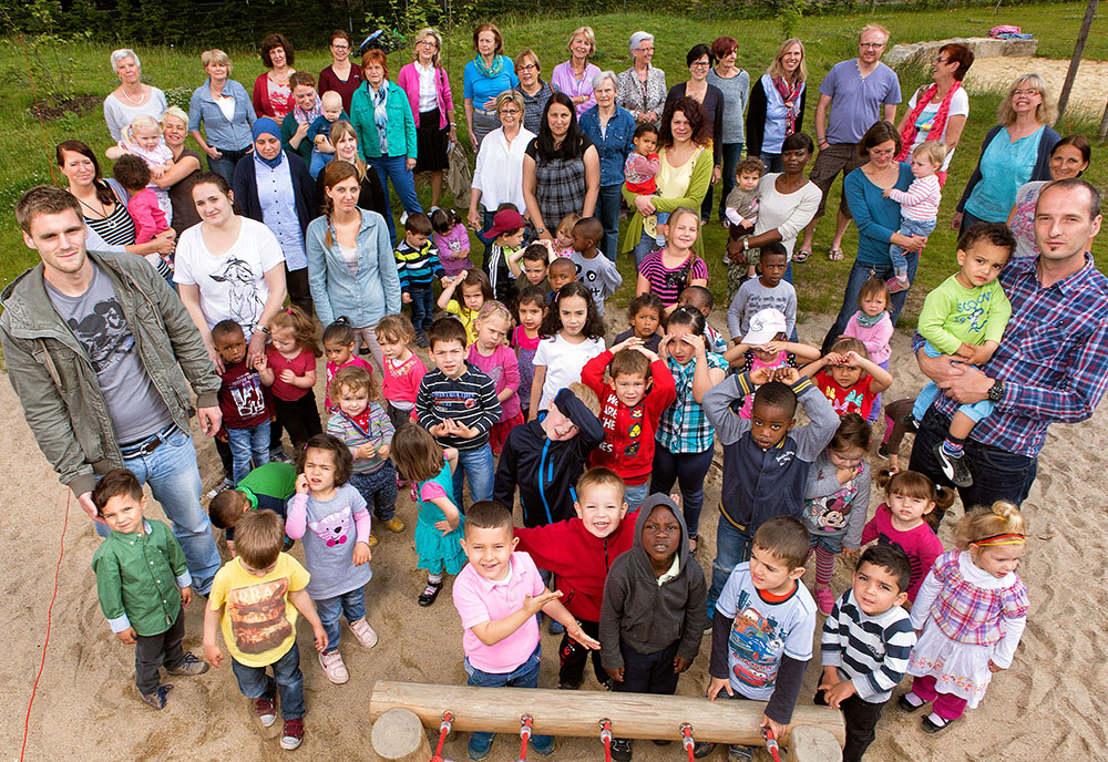 Mitglieder des KInderschutzbundes in der Kindertagesstätte der Gruppe in der Yorckstraße. Foto: Klaus Hartmann