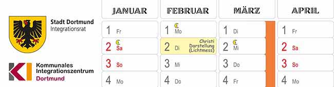 Interkultureller Kalender 2016