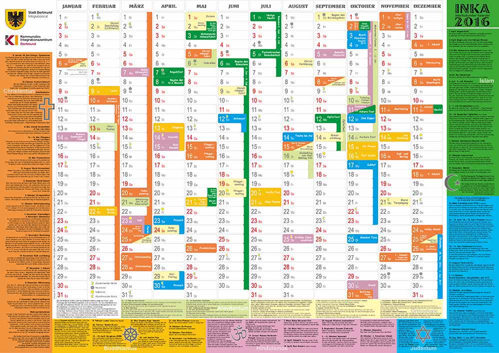 Interkultureller Kalender 2016