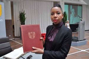 Schriftstellerin Marie N’Diaye  hat den Nelly-Sachs-Preis bekommen. Fotos: Dortmund Agentur/Anja Kador