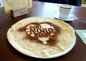 Einen Crêpe mit dem Logo von „Echt Nordstadt“ gab es im ConcordiArt. Foto: privat