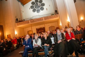 Gemeinsam für Fluechtlinge - Veranstaltung mit Diakoniepraesident Ulrich Lilie und Landtagspraesidentin Carina Goedecke, Pauluskirche, Foto: Stephan Schütze -