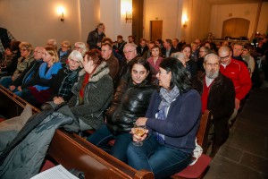 Gemeinsam für Fluechtlinge - Veranstaltung mit Diakoniepraesident Ulrich Lilie und Landtagspraesidentin Carina Goedecke, Pauluskirche, Schuetzenstraße. Foto: Stefan Schütze