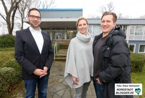 Das Born Gesundheitsnetzwerk zieht in das ehemalige Gebäude der Hoesch-BKK an der Kirchderner Straße. Unternehmensleitung: V. l. Michael Sokoll, Veronoka und Simon Born