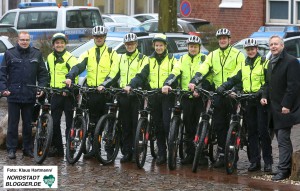 Fahrradstaffel der Dortmunder Polizei wird vcerdoppelt. Polizeipräsident präsentiert die erweiterte Staffel