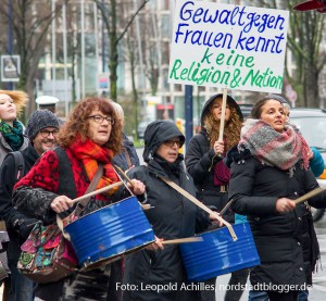 Demonstration unter dem Motto: ‚Da hört der Spaß auf! Nein zu sexueller Gewalt‘. Foto: Leopold Achilles