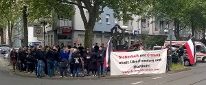 Im Nachgang der Kundgebung in der Stahlwerkstraße kam es zu den Vorfällen. Foto: @Korallenherz