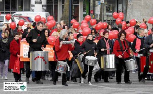 Aktion zum Equal Pay Day in Dortmund.