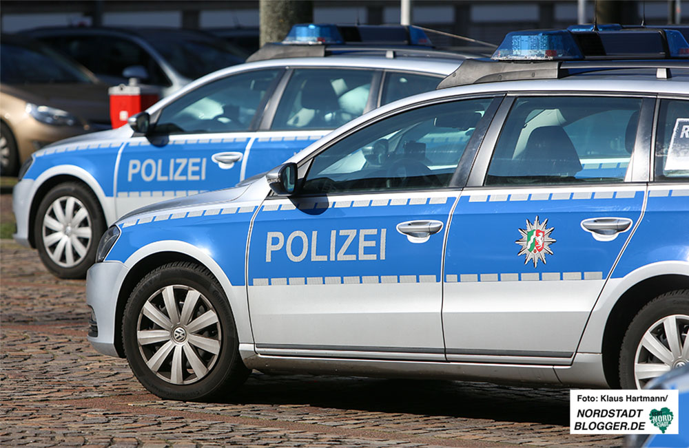 Vorstellung der Kriminalstatistik Polizei-Präsidium Dortmund. Polizeiwagen