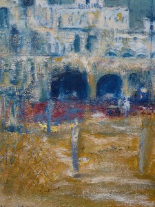 Ausstellungseröffnung: "Kultur-Farbklänge". "Erinnerungen Libanon" nennt der Maler dieses Bild.