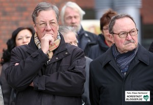 Einweihung der Benno Elkan-Allee am Dortmunder U. Dortmunder Alt-Bürgermeister: Gerhard Langemeyer, links, und Adolf Miksch