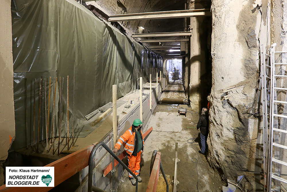 Präsentation der Bauarbeiten am Hauptbahnhof. Die abgeschirmte Baustelle
