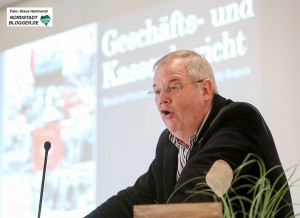 Konferenz der Gewerkschaft Nahrung, Genuß, Gaststätten (NGG) im Brauersaal der DAB mit Verleihung des Vorlesers an Alexander Völkel. Manfred Sträter