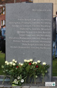 4. Tag der Solidarität gedenkt dem NSU-Mordopfer Mehmet Kubasik. Gedenkstein für die Opfer der NSU-Morde
