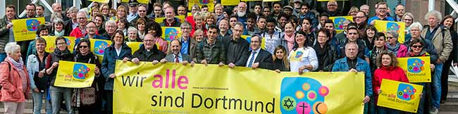  Die Kampagne „Wir alle sind Dortmund“ setzt sich für ein friedliches Zusammenleben ein. Foto: Stephan Schütze/VKK