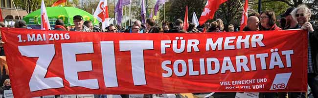 1. Mai 2016 Solidaritätsdemonstration Innenstadt Westfalenpark