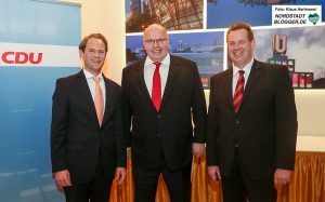 Kanzleramtsminister Peter Altmeier zu Gast bei der Dortmunder CDU im Industrieklub. V. l.: MdB Steffen Kanitz, Peter Altmeier, MdB Thorsten Hoffmann