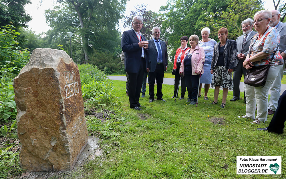 Jahresempfang des Freundeskreis Fredenbaum mit Ehrungen. Ein an das Sturmtief „ELA“ im Jahr 2014 erinnerndes Steindenkmal wurde eingeweiht.