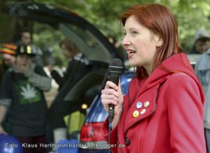 Global Marihuana March 2016. Nadja Reigl, Piraten