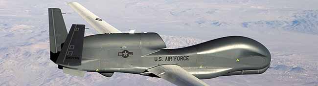 Eine RQ-4 Global Hawk Drohne der US-Airforce - sie sind in vielen Ländern im Einsatz. Foto: Wikipedia/U.S. Air Force/ Bobbi Zapka