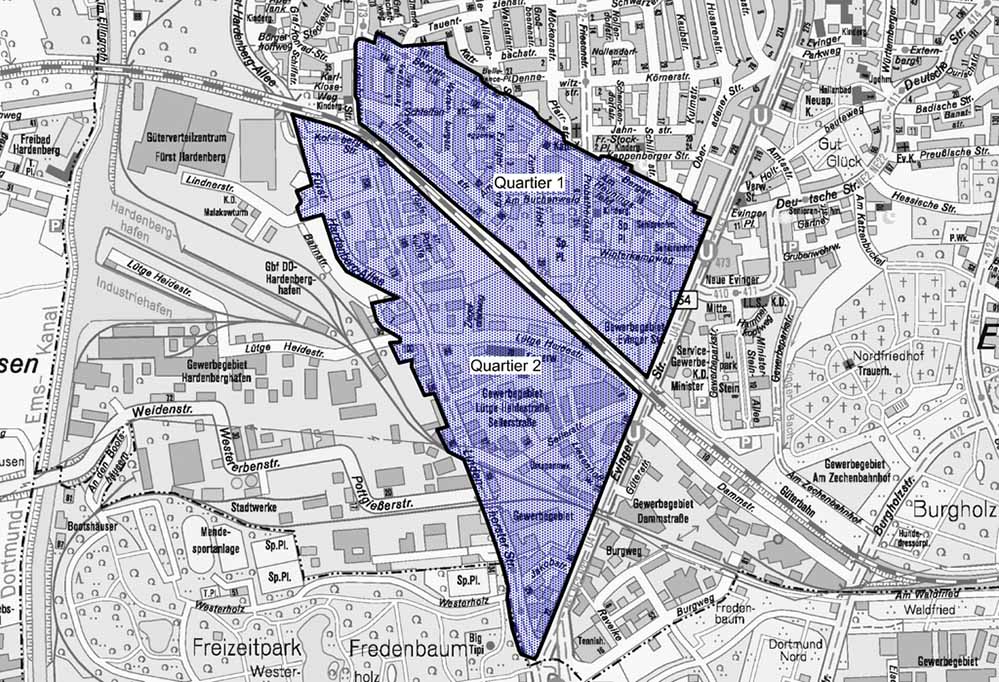 Lindenhorst Untersuchungsgebiete Quartiersanalyse