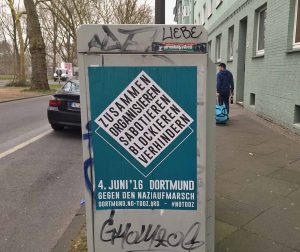 „NoTddZ“-Plakat in der Nordstadt.
