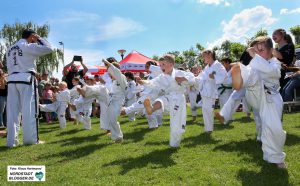 Hoeschparkfest zum 75 jährigen Jubiläum des Parks. Zur Freude des Publikums zeigen die kleinen Kämpfer von der Budo-Schule ihre Künste