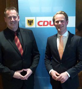 Thorsten Hoffmann und Steffen Kanitz wollen erneut in den Bundestag einziehen. Foto: CDU
