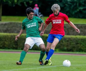 In die elfte Auflage geht das Spiel Pfarrer gegen Imame im Hoeschpark. Foto: S. Schütze/VKK