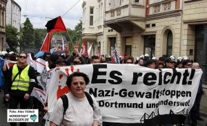 700 Menschen nahmen an der Antifa-Demo gegen rechte Gewalt nach Dorstfeld teil.