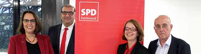 Wollen die vier Direktmandate in Dortmund holen: Anja Butschkau, Volkan Baran, Nadja Lüders und Armin Jahl.