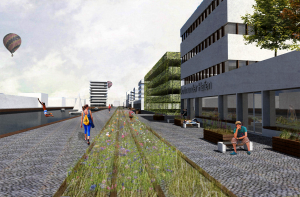 So könnte die neue Hafenpromenade am Schmiedinghafen aussehen. Entwurf: Gerber