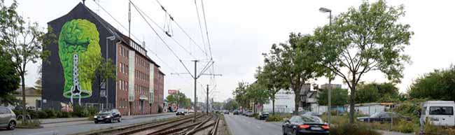 Die Bornstraße als Hauptverkehrsachse soll attraktiver werden. Fotos: Alex Völkel