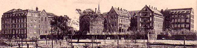 Das Brüder-Krankenhaus um 1915 - Ansicht vom Garten aus. Repros: Sammlung Klaus Winter