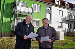 DOGEWO21-Geschäftsführer Klaus Graniki und Bezirksbürgermeister Oliver Stens stellten die Planungen vor.