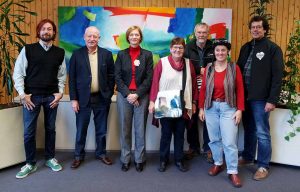 Didi Stahlschmidt (Quartiersmanagement Nordstadt), Dr. Ludwig Jörder (Bezirksbürgermeister, Juryvorsitzender), Susanne Linnebach (Leiterin der Stadterneuerung); Frau Leineweber (ConcordiArt e.V.); Werner Blanke und Helga Steinmeier (ADFC), Martin Gansau (Quartiersmanagement Nordstadt)