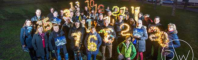 Präsentation des Adventskalenders auf dem Borsigplatz in Dortmund. Foto: Dietmar Wäsche