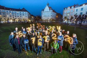 Präsentation des Adventskalenders auf dem Borsigplatz in Dortmund. Foto: Dietmar Wäsche