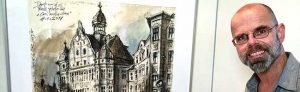 Der in der Nordstadt lebende Künstler Mathes Schweinberger stellt im Hoeschmuseum aus. „Reviergänge - auf den Spuren von Kohle und Stahl“.